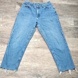 Vintange Straight Leg Jeans with High Waist and Cropped Length, 10 today size